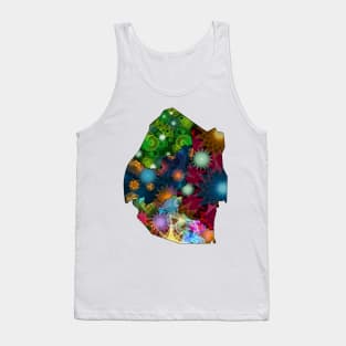 Spirograph Patterned Djibouti Regions Map Tank Top